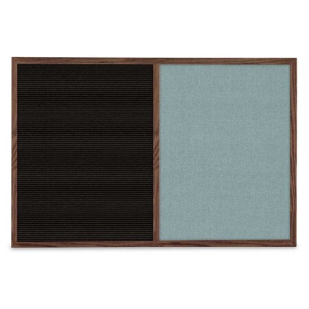 United Visual Products Slim Style Indoor Enclosed Corkboard, 36 UV504SC-BLACK-COBACC
